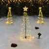 Autres fournitures de fête d'événement en plein air étanche solaire LED décoration d'arbre de Noël alimenté guirlandes lumineuses année 2023 ornement jardin 231027