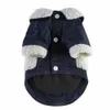 Vêtements pour animaux de compagnie Vêtements d'hiver pour chiens Vêtements pour chiens Vêtements d'hiver chauds pour chiens Costume de chien Sweats à capuche pour chiens Veste en jean Tenue en jean Costume pour animaux de compagnie Com Rouge