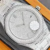 Full AP-handgjorda av diamanter titta på män automatiska mekaniska klockor 40 mm med diamantspäckt stål 904l safir damer affärs armbandsur montre de luxe