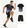 Traccetti da uomo 2023 Summer Sports Awear for Men Stampa gradiente Badminton Abito da corsa per esterni Shorts sport traspiranti