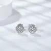 Kolczyki stadnorskie M-Jaja Wszystkie moissanite 1ct D Color VVSI 18K Białe złoto S925 Srebrna Diamentowa Biżuteria