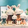 Christmas Decorations New Stuffed Plush Animal Toys Shy Bunny Animated Dolls Boys Girls Brithday Gifts 3 Styles 50cm