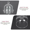 Plates Crystal Glass Cover Wedding Sweets Transparent Cake Plate Decorative Tray Dessert Household Supply