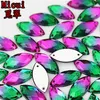 Micui 100 pièces 9 20mm Double couleur oeil de cheval acrylique strass pierres de cristal couture Flatback gemmes pour vêtements robe coudre sur ZZ476268r