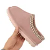 Diseñador esponjoso Tasman zapatillas Australia plataforma ugglie Tazz trenza desgaste zapatos de lana piel de oveja piel real cuero clásico marca casual mujeres botas deslizantes pantoufle