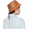 Designer de couro balde chapéu boné para baixo chapéus para homens mulher aba larga chapéus populares manter quente chapéu de lã pura carta disponível inverno casquette