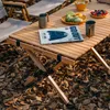 Obozowe meble naturehike jajka stół solidne składane stoliki drewna kempingowe trójkątna konstrukcja