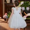 Girl Dresses Cute Flower For Wedding Big Bow Appliques Lace Little Pageant Gowns Girls First Communion Weddings