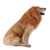 Vêtements de chien Chapeau d'animal de compagnie réglable pour chiens chats émulation Lion cheveux crinière tête casquette écharpe Halloween Max 80 cm circonférence