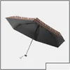 Parapluies Mini 6 côtes Luxe Femmes Anti UV Parasol Cinq Pliant Mode Protection Solaire Petit Vinyle 221010 Drop Livraison Ho Home Gard Dhjvs