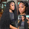 Synthetic Wigs 40 Inch Curly 13x4 13x6 HD Transparent Lace Frontal Wig Brazilian Remy 360 Loose Deep Wave Human Hair Front For Women 231027