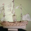 Литая под давлением модель DIY деревянная сборка Victory Royal Navy Ship Парусная лодка Моделирование игрушек Украшение Образовательные подарки 231026