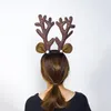 Decorações de natal antler bandana marrom rena decoração enfeites de cabelo presentes para casa