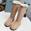 Sheepskin Knee Boots Ladies Boots Luxury Boots Winter Boots Brand Boots Classic Fashion Boots Flats Boot Long Boots Comfort Boots Samma stil som kändisar 35 42