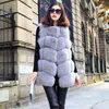 Женская зимняя куртка из искусственного меха HJQJLJLS, длинный теплый жилет, женское пушистое искусственное пальто, женская куртка без рукавов 231026