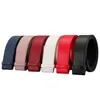 Belts Men's Belt And Women's Color 3.8CM Circle Cowhide Casual No Buckle Men Women