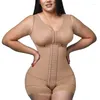 Kvinnors shapers Hög komprimeringskrok Fajas Colombianas Shapewear Women Eye Closure Justerbart bröstplagg med BRA dubbel post