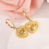 18 k Solid gold GF Necklace Earring Set Women Party Gift Dubai love heart crown Jewelry Sets bridal party gift DIY charms girls239j