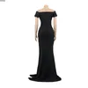 Casual Dresses Womens Off Shoulder High Split Long Formal Evening Party Dress Sexig V Neck Ruched Bodycon Mermaid Cocktail Wedding Guest