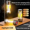 Lanterne portatili Lanterna da campeggio a LED Lampada da tenda ricaricabile tramite USB Lampada da sospensione per esterni notturna di emergenza impermeabile con gancio