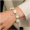 Charm Armbänder Neue Trendy Einfache Schmuck Handgemachte Weben Shell Armband Strand Fußkettchen Kette Für Frauen Männer Dame Mode Zubehör Dr Dhtgc