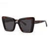 Gafas de sol Retro Tendencia Marco grande Mujeres Ojo de gato CR39 Lente Degradado UV400 Proteger Hombres Gafas