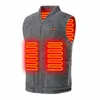 Herren-Jacken, Winter-USB-Heizweste, 3 Geschwindigkeiten, einstellbare Temperatur, selbsterwärmend, waschbar, ärmellose Heizjacke für Outdoor-Sport, 231027