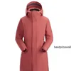 Designer Arcterys Giacche Cappotti da donna Authentic Arc ARC'TERYS Cappotto da donna resistente alle intemperie a carica lunga Cappotto Codetta Andesine Long Stone Red XS HBUZ