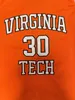 30 Dell Curry Virginia Tech Hokies College Retro Classic Basketball Jersey Męskie zszyte numer niestandardowy i koszulki nazwy