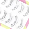 False Eyelashes 5 Pairs Clear Root Natural Magnify Eyes V-shaped Individual Bloom Faux Fake Lashes Makeup