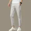 Men's Pants 2023 Spring And Autumn Fashion Soft Business Casual Male Elastic Straight Formal Trousers Plus Size S13