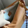 Chaîne femmes Hobo sac à bandoulière plaine sac à main en cuir véritable sac à bandoulière mode lettre sacs de créateur pour pochette pour femmes