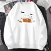 Męskie bluzy bluzy kota duch Halloween bluza Harajuku pullover streetwear zabawny kot kochanka pumkin halloween z kapturem jesienne ubranie z długim rękawem L231027