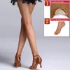 Women Socks High Elasticity Fishnet Pantyhose Professional Cotton Crotch & Reinforced Toe Latin Tights Sexy Mesh Stockings