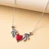 Pendant Necklaces Trendy Creative Necklace Alloy Drop Nectarine Demon Wing Jewelry Collares Gargantilla Mujer