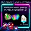 Novelty Games Led Light Up 3D Printed Toy Knife Glow In The Dark Luminous Plastic Turnip Toys Sensory Carrot Decompression Push Card R Dh0Jv