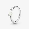 Nieuw Merk 100% 925 Sterling Zilver Open Ring Versierd Met Twee Harten Voor Vrouwen Bruiloft Verlovingsringen Mode Jewelry304r