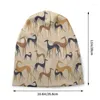 Beretten Italiaanse Greyhound Slouchy Beanie Trend Winter Skullies Beanies hoeden volwassen Galgos Brown Whippet Sihthound Dog Knitted Bonnet Cap