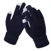 Gants pour enfants 1 paire de gants tricotés pour écran tactile pour femmes automne hiver adulte chaud Imitation cachemire épais femelle extensible doigt mitaine 3ST71 # 231027