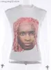 Dames T-shirt 2023 Groothandel Y2K Kleding Streetwear Roze T-shirts Grafiek Casual O-hals Crop Tops Dames Mouwloos Bodycon Tees T-shirts Zomer T231027