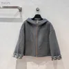 Fen di Womens Designer Jacket nova lã curta jaqueta com capuz dupla face com moda F bagpipe casaco lote