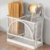 Rangement de cuisine métallique ménage Non perforé couverts Tube organisateur mural comptoir accessoires cuillère égouttoir Cage