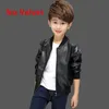 Jackets Boys Coats Autumn Winter Fashion Children's Plus Velvet No Two styles Warming Cotton PU Leather Jacket For 111Y Kids 231026