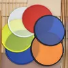 Summer creative polyester folding Nylon Folding Advertising Gift Nylon Frisbee Fan Colorful foldable 30cm can be printed Logo customs Flying Disc with Pouches