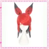 Catsuit Costumes ANOGOL Anime Hazbin Hotel Alastor with Ear Cosplay Costume Heat Resistant Synthetic Hair Men Women Party Wigs + Wig Cap