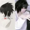 Catsuit Costumes High Quality Anime Death Note L Cos Mens L.lawliet Heat Resistant Pelucas Cosplay Costume Hair + Wig Cap