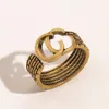 Europe and America Style Designer Rings Women Love Charms Wedding Supplies Old Gold Plated Copper Finger Adjustable Ring Luxury Ac290S