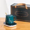 Eletrônica cerâmica inteligente usb chá café drinkware utensílios de cozinha termostático copo aquecedor aquecido xícara de café garrafa térmica