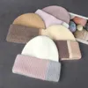 Beanieskull Caps blandar färg Kvinnor Winter Hat Matched Rabbit päls beanies Cashmere Kvinnliga varma skallar Cap Present Partihandel 231027