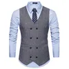 Men's Vests 2023 Vest Suit Double Breasted Designer Brand Sleeveless Formal Coat Top Adult Dress